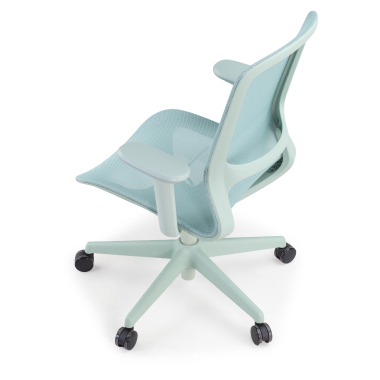 silla oficina de diseno verde muse malla brazos regulables 3d 8
