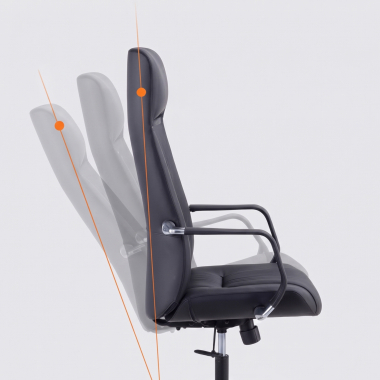 sillon de direccion negro armani piel natural brazos fijos 10
