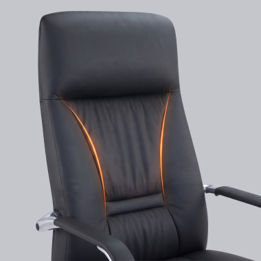 sillon de direccion negro armani piel natural brazos fijos 12