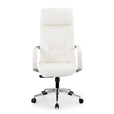 sillon de direccion blanco armani piel natural brazos fijos 3