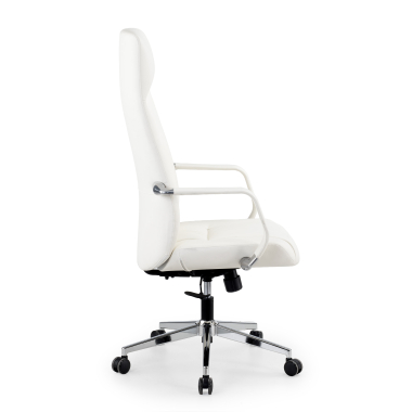 sillon de direccion blanco armani piel natural brazos fijos 4