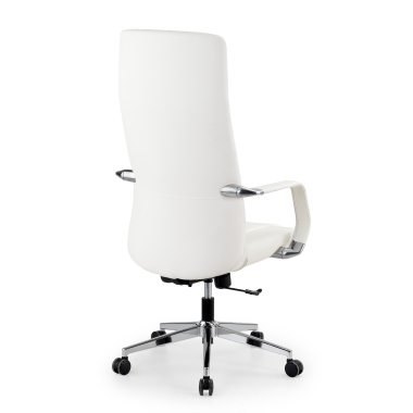 sillon de direccion blanco armani piel natural brazos fijos 8