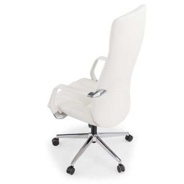 sillon de direccion blanco armani piel natural brazos fijos 9