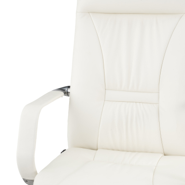 sillon de direccion blanco armani piel natural brazos fijos 5
