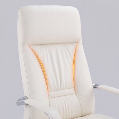 sillon de direccion blanco armani piel natural brazos fijos 12
