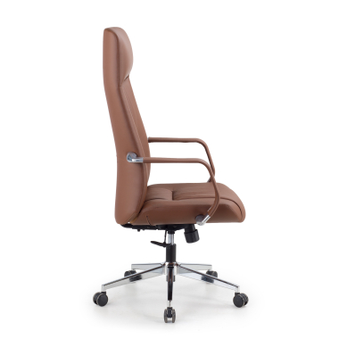 sillon de direccion marron armani piel natural brazos fijos 4