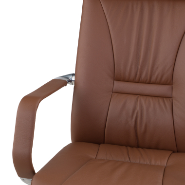 sillon de direccion marron armani piel natural brazos fijos 8
