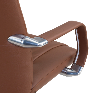 sillon de direccion marron armani piel natural brazos fijos 6