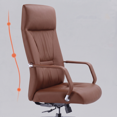 Respaldo ergonómico con 3 zonas de apoyo