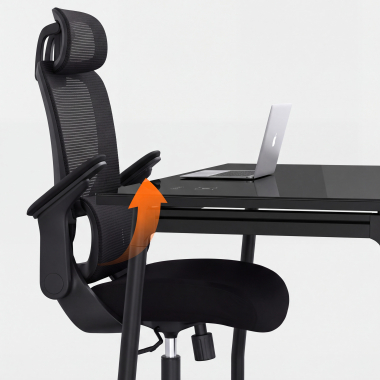 silla ergonomica negro dexter malla brazos abatibles soporte lumbar reposacabezas 11