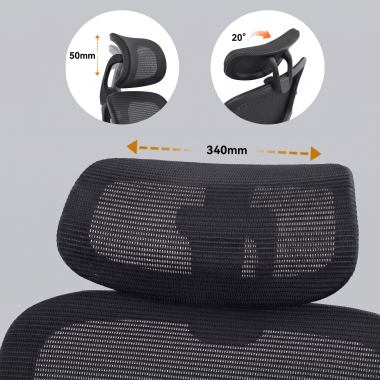 silla ergonomica negro dexter malla brazos abatibles soporte lumbar reposacabezas 12
