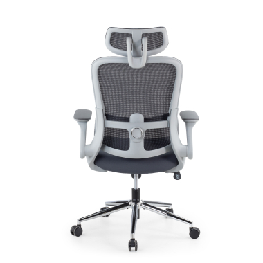 silla ergonomica gris dexter malla brazos abatibles soporte lumbar reposacabezas 6