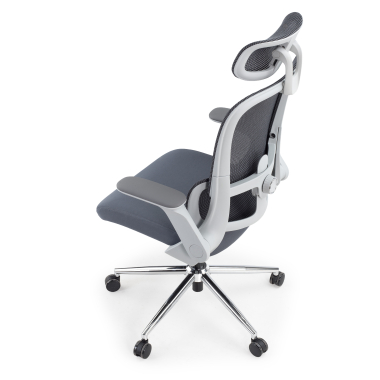 silla ergonomica gris dexter malla brazos abatibles soporte lumbar reposacabezas 12
