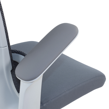 silla ergonomica gris dexter malla brazos abatibles soporte lumbar reposacabezas 8