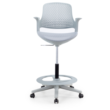 taburete ergonomico gris dorian malla brazos fijos 6
