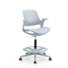 Taburete de oficina giratorio Dorian, respaldo ergonómico