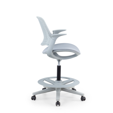 taburete ergonomico gris dorian malla brazos fijos 3
