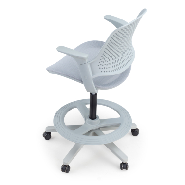 taburete ergonomico gris dorian malla brazos fijos 8