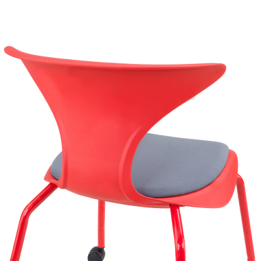 silla con pala rojo silla con ruedas plastico sin brazos 5