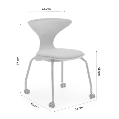 silla con pala rojo silla con ruedas plastico sin brazos 11