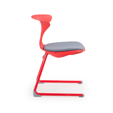 silla con pala rojo estructura patin plastico sin brazos 4