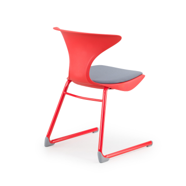 silla con pala rojo estructura patin plastico sin brazos 7