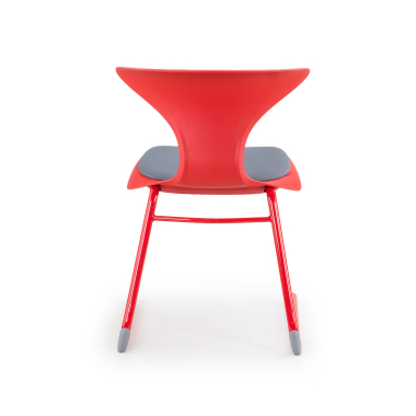 silla con pala rojo estructura patin plastico sin brazos 8