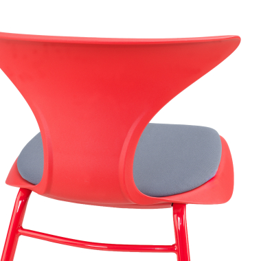 silla con pala rojo estructura patin plastico sin brazos 5