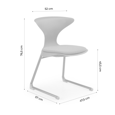 silla con pala rojo estructura patin plastico sin brazos 11
