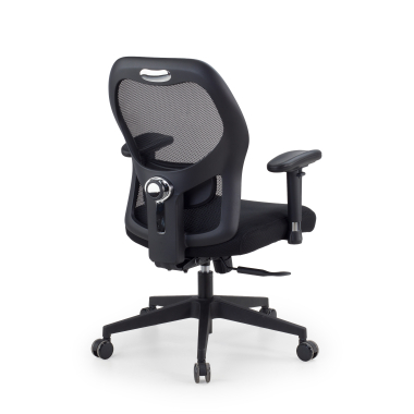 silla teletrabajo negro sin reposacabezas malla brazos regulables 2d soporte lumbar 9