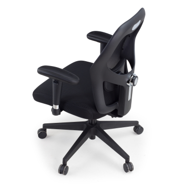 silla teletrabajo negro sin reposacabezas malla brazos regulables 2d soporte lumbar 11