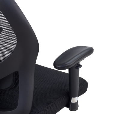 silla teletrabajo negro sin reposacabezas malla brazos regulables 2d soporte lumbar 12
