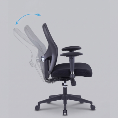 silla teletrabajo negro sin reposacabezas malla brazos regulables 2d soporte lumbar 6