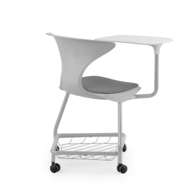 silla con pala gris con pala de escritura ruedas plastico sin brazos 7