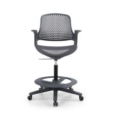 taburete ergonomico antracita dorian malla brazos fijos 5