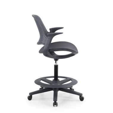 taburete ergonomico antracita dorian malla brazos fijos 3