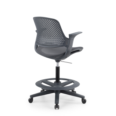 taburete ergonomico antracita dorian malla brazos fijos 8