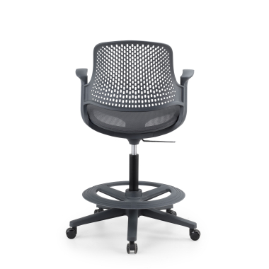 taburete ergonomico antracita dorian malla brazos fijos 10