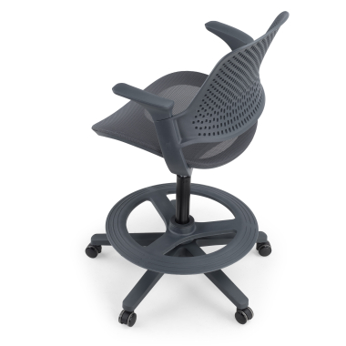 taburete ergonomico antracita dorian malla brazos fijos 11