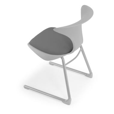 silla con pala gris estructura patin plastico sin brazos 9