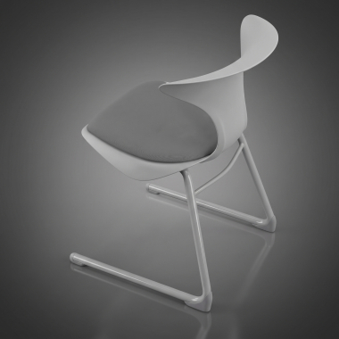 silla con pala gris estructura patin plastico sin brazos 10