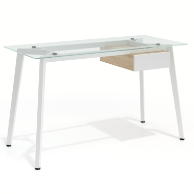mesa de escritorio blanco prisma 1