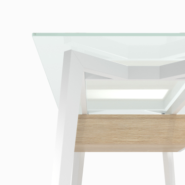 mesa de escritorio blanco prisma 6