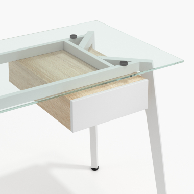 mesa de oficina blanco prisma 4