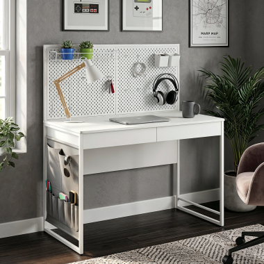 mesa de ordenador blanco taskmaster 2
