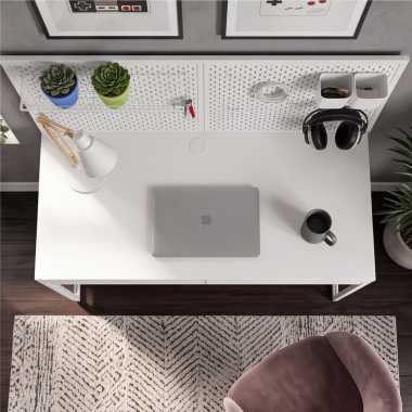 mesa de ordenador blanco taskmaster 3
