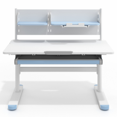 mesa de escritorios juveniles blanco azul ergokid 4