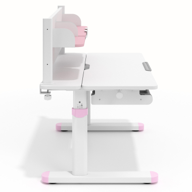 mesa de escritorios juveniles blanco rosa ergokid 3