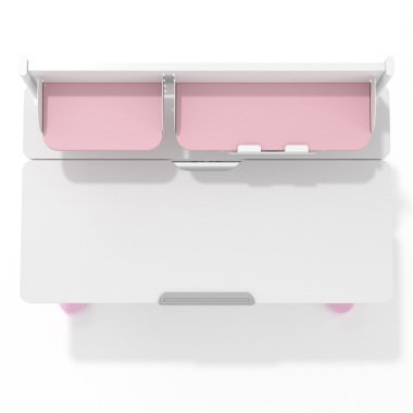 mesa de escritorios juveniles blanco rosa ergokid 9