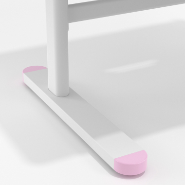 mesa de escritorios juveniles blanco rosa ergokid 10